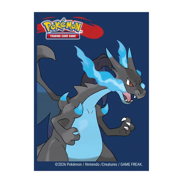 Ultra Pro - Pokémon JCC - Pochettes de protection de deck Méga-Dracaufeu X 65 pcs (66 x 91 mm)