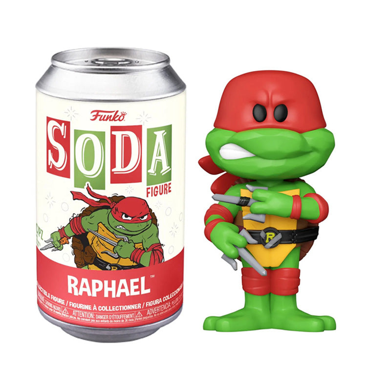 Figurine Funko Soda Raphael des Tortues Ninja TMNT, figurine en vinyle avec détails colorés, collection Geek'nGreed.