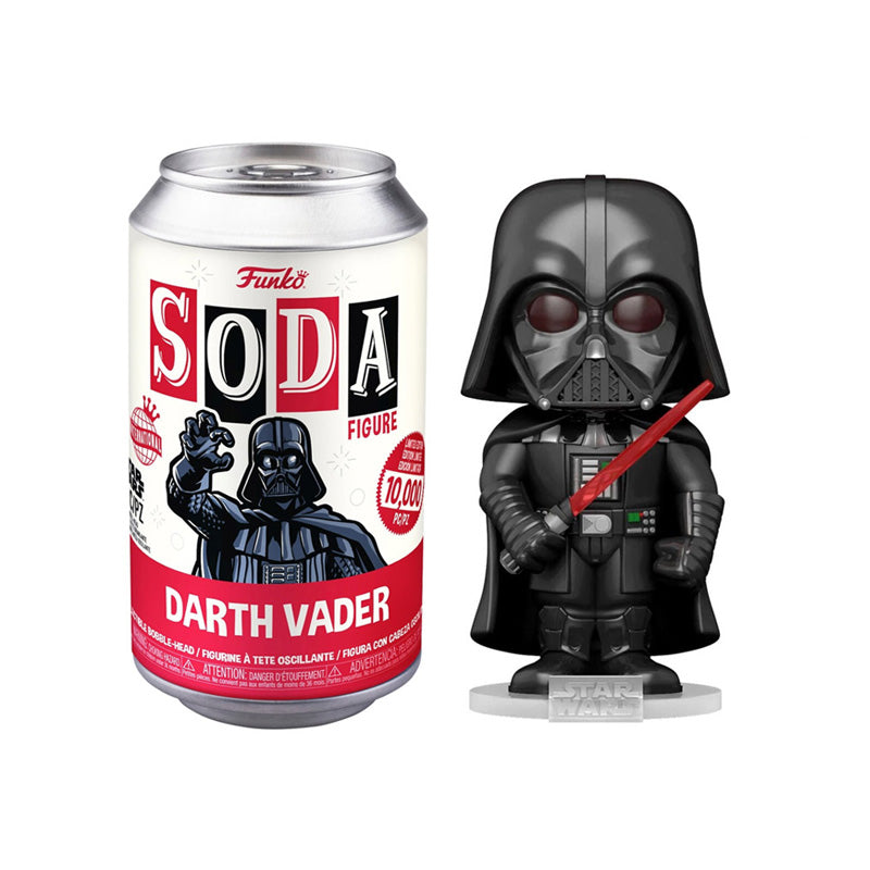 Figurine Funko Soda Darth Vader Star Wars, série limitée, avec casque noir et détails de la costume, collection Geek'nGreed.