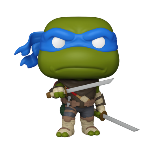 Figurine Funko Pop Leonardo #43 des Tortues Ninja, style manga, avec masque bleu et katana, collection TMNT The Last Ronin.