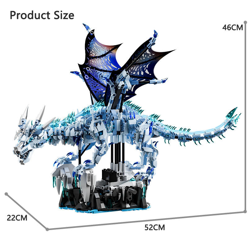 Blocs de construction -Dragon de glace version premium avec boite +moteur +alimentation