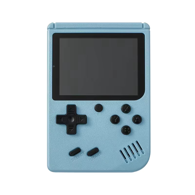 Console de jeu rétro portable de marque générique avec écran couleur, offrant 400 jeux intégrés pour enfants et adultes.