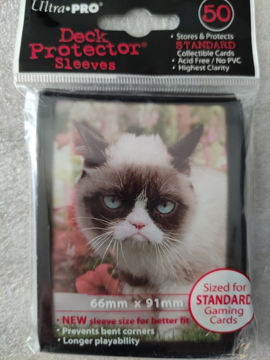 Lot de 50 protège-cartes Ultra Pro pour jeux et TCG, sleeves de protection premium avec design Grumpy Cat.
