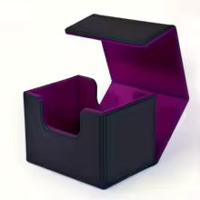 Boîte de rangement en cuir noir Geek'nGreed pour 100 cartes de TCG, boîte Deckbox élégante et pratique pour collectionneurs.