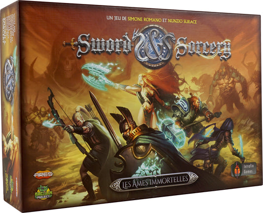 Jeu de plateau Sword & Sorcery : Les Âmes Immortelles VF, jeu coopératif épique avec cartes et figurines, par Intrafin.