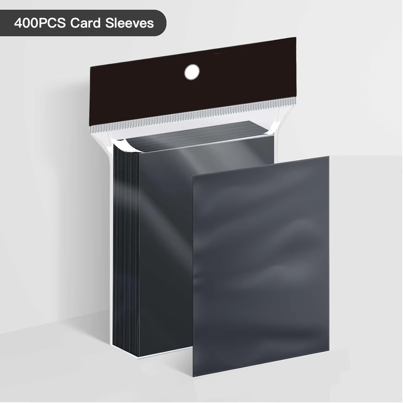Pack de 100 sleeves neutres noirs Geek'nGreed pour cartes TCG, MTG, Pokémon, accessoires de protection pour cartes à jouer.