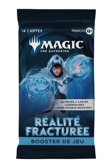 Boîte de 14 cartes Magic The Gathering – Réalité Fracturée, booster de jeu de Wizards of the Coast, avec cartes illustrées.