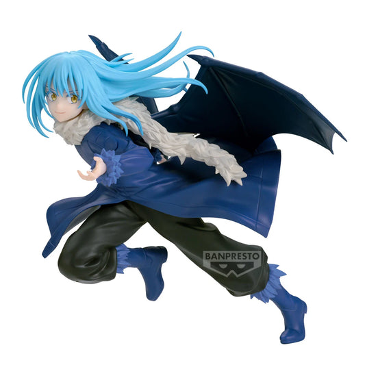Figurine officielle Rimuru Tempest Espresto de 17 cm de la série Tensura, créée par Banpresto, illustrée en vol.
