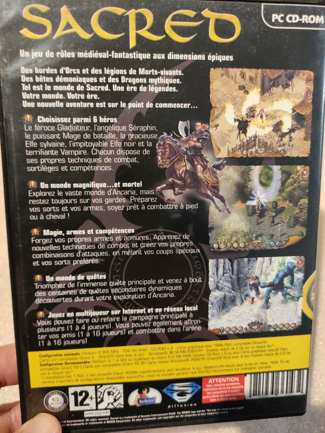 Sacred – Jeu PC CD-ROM – Version française – Action RPG Fantasy