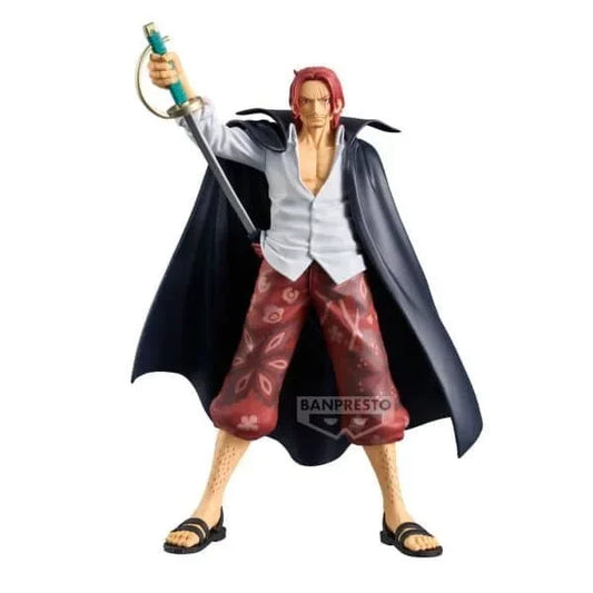 Figurine Banpresto Shanks le Roux One Piece DXF, 17 cm, figurine officielle d'anime avec détails précis et couleurs vibrantes