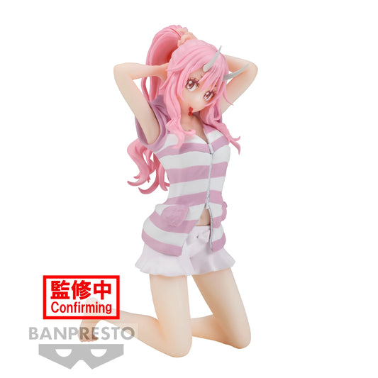 Figurine Shuna Relax Time de 13 cm de Tensura, modèle officiel Banpresto, représentant Shuna avec une expression détendue.