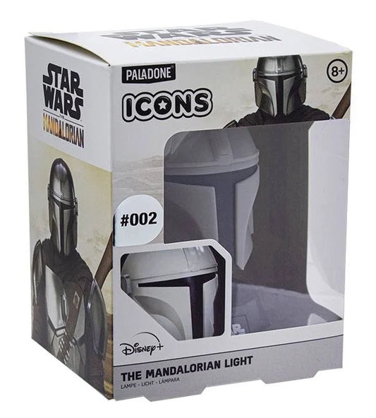 Lampe veilleuse 3D Star Wars Mandalorian, figurine Geek'nGreed, éclairage LED avec design détaillé de la saga Star Wars.