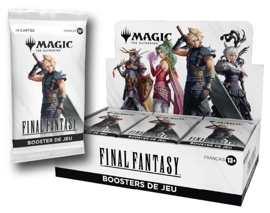 Boîte de 30 boosters Magic: The Gathering x Final Fantasy, jeu de cartes à collectionner de Wizards of the Coast, affichée en image.